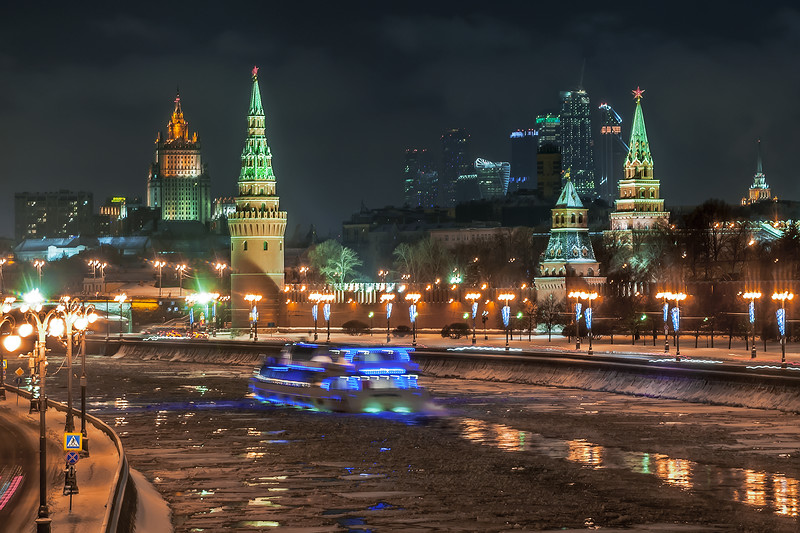Огни ночной Москвы перед Новым годом! Огни ночной Москвы перед Новым годом!