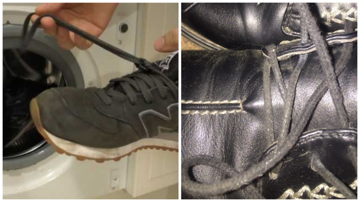Шнурки - самая грязная часть обуви.