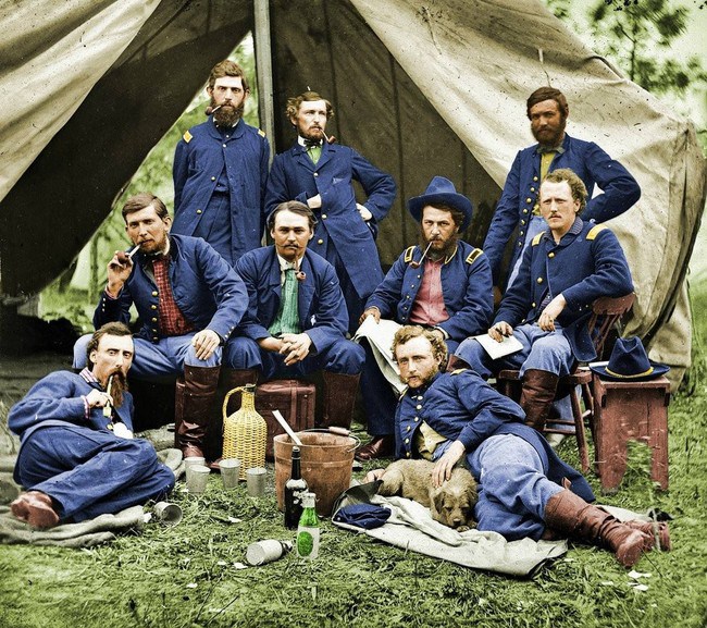Джордж Армстронг Кастер и его соратники, во время американской гражданской войны