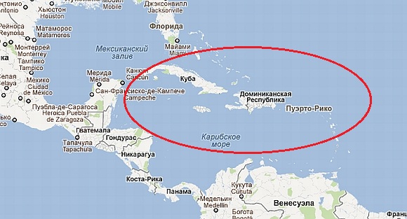 Карибское море где находятся