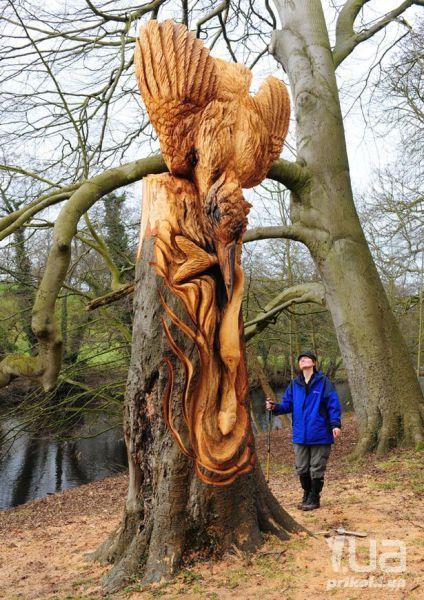 Скульптуры из дерева. Невероятно!