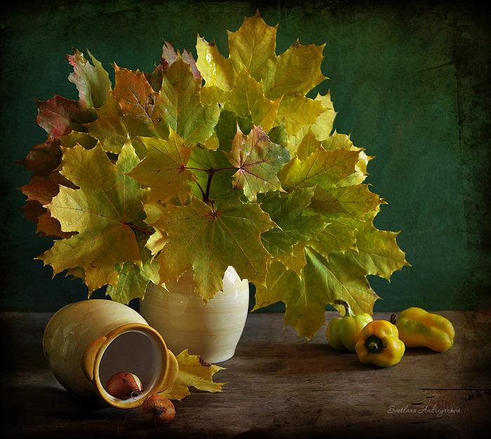 Я соберу букет осенних листьев,