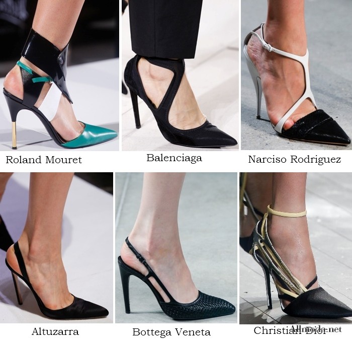 Обувь с острым носком в моде весной 2014