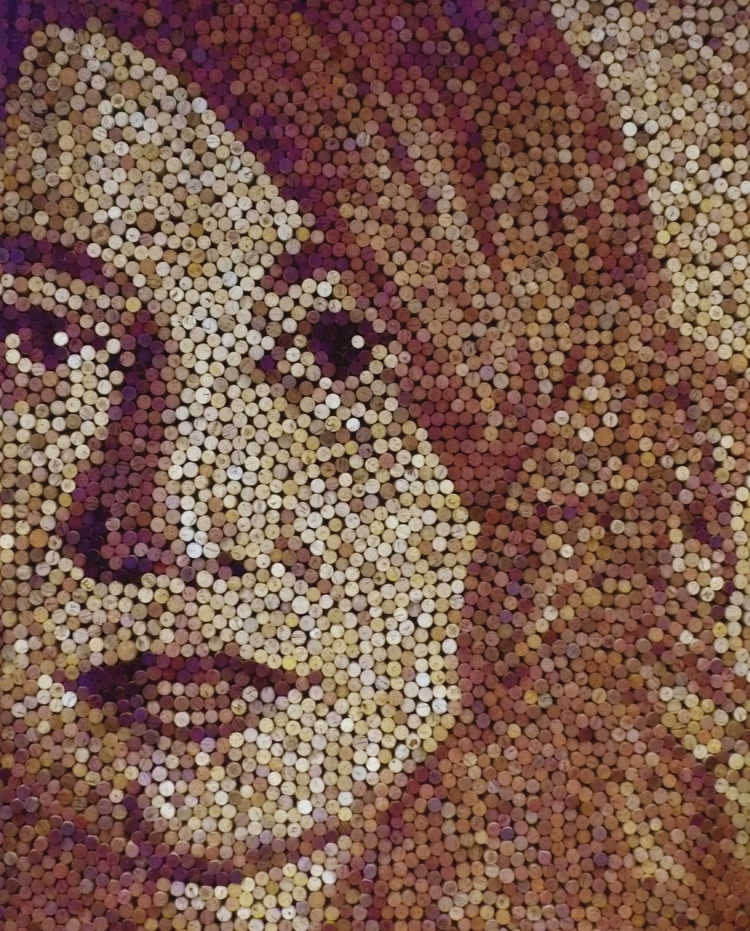 Портреты из винных пробок от Скотт Гандерсен Scott Gundersen