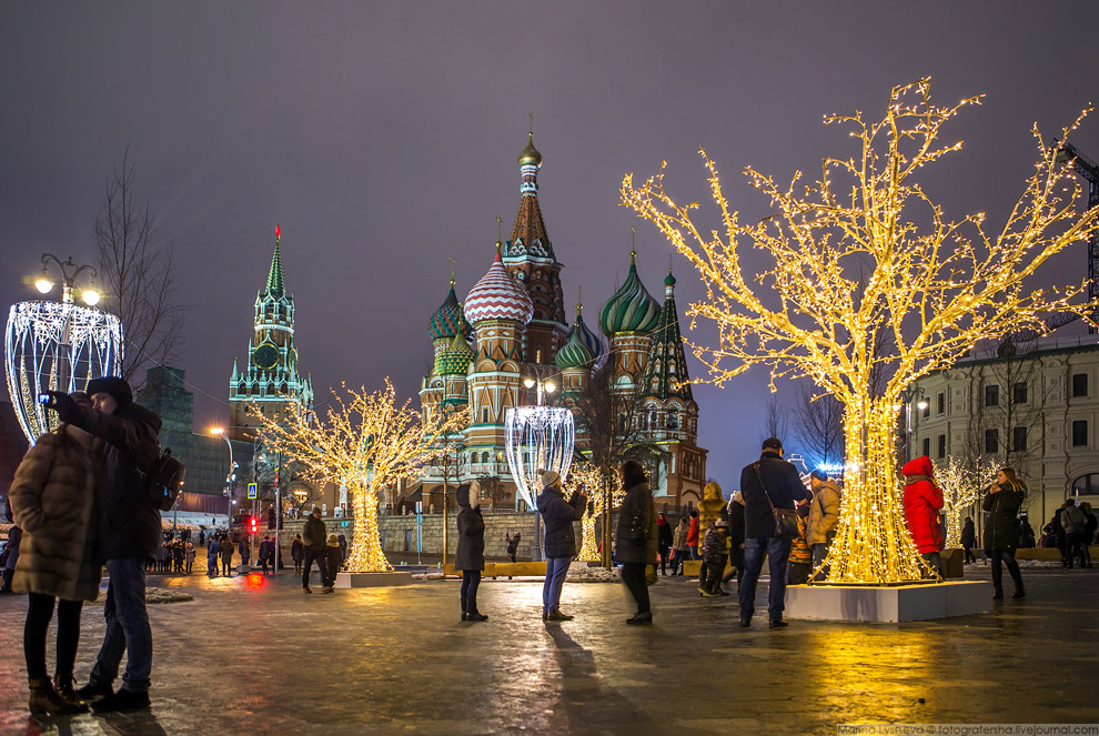 Прогулка по новогодней Москве 2017