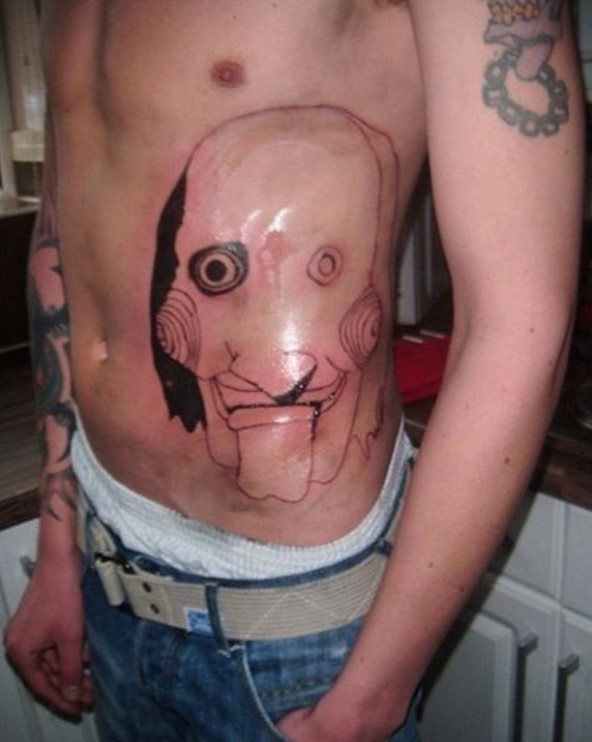 Tattooed penis