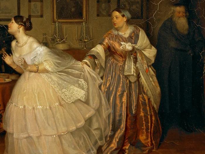 П. Федотов. Сватовство майора, 1848. Фрагмент | Фото: art-portrets.ru П. Федотов. Сватовство майора, 1848. Фрагмент | Фото: art-portrets.ru