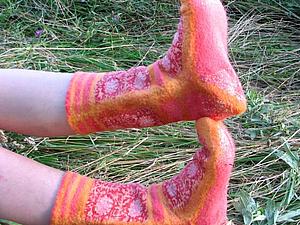 Создаем уютные войлочные носочки | Ярмарка Мастеров - ручная работа, handmade