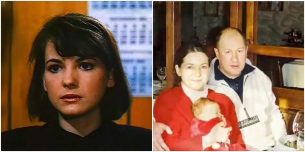 Надежда Горшкова в фильме "Заложники "Дьявола" (1993) / со вторым мужем Сергеем и сыном