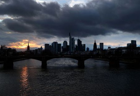 FILE PHOTO: Dark clouds hang over the financial district as the spread of the coronavirus disease (COVID-19) continues in Frankfurt, Germany, March 16, 2021. REUTERS/Kai Pfaffenbach FILE PHOTO: Dark clouds hang over the financial district as the spread of the coronavirus disease (COVID-19) continues in Frankfurt, Germany, March 16, 2021. REUTERS/Kai Pfaffenbach