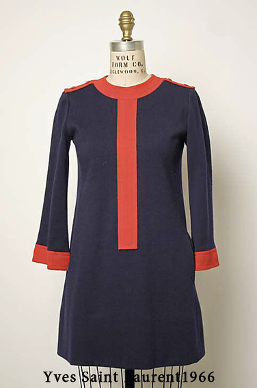 ретро платье трапеция Yves Saint Laurent 1966