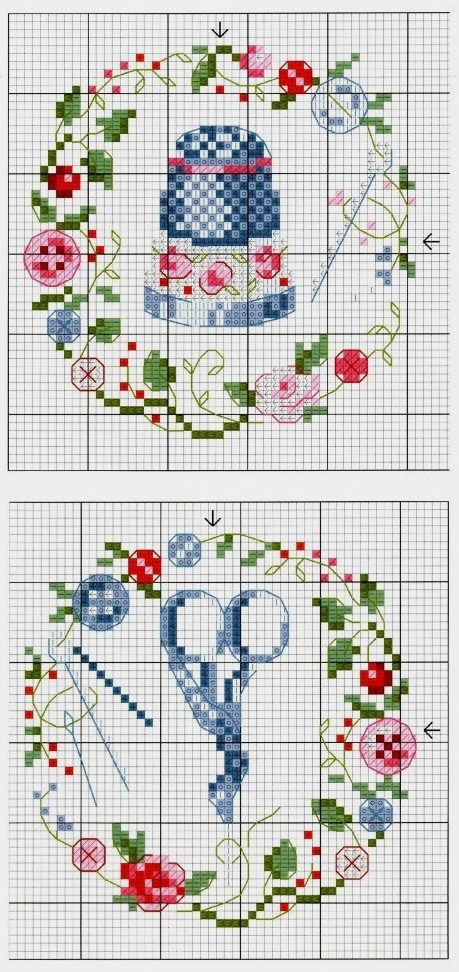 Вышивка крестом круглых игольниц Вышивка крестом круглых игольниц