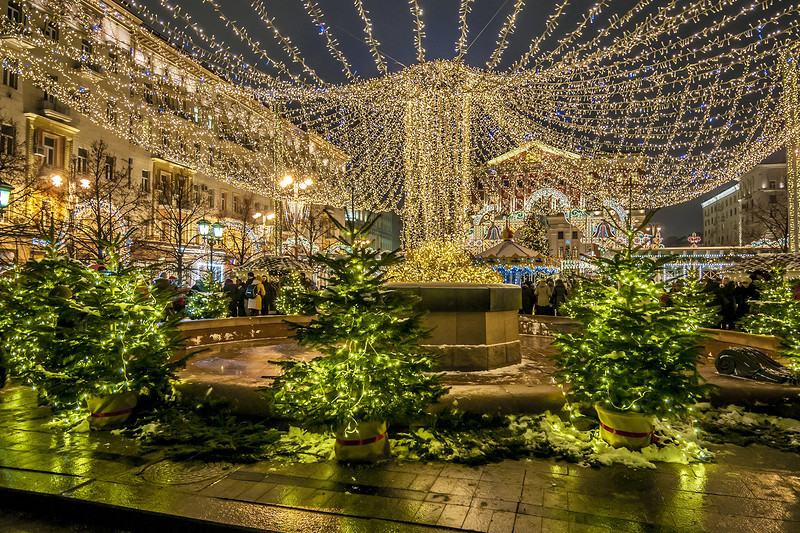 Огни ночной Москвы перед Новым годом! Огни ночной Москвы перед Новым годом!