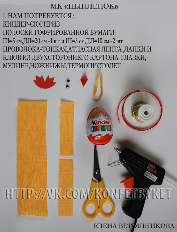 Пасхальные цыплята из киндер сюрприза. Мастер-класс