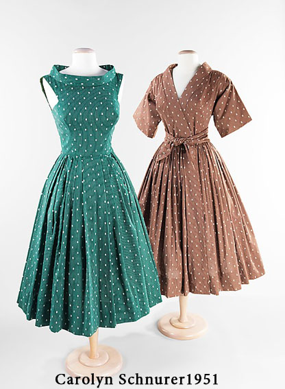 ретро платье Carolyn Schnurer 1951