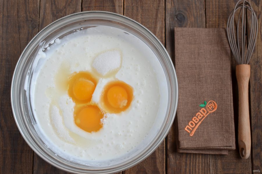 Заварные творожные блины