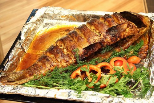 Рыба в духовке карп