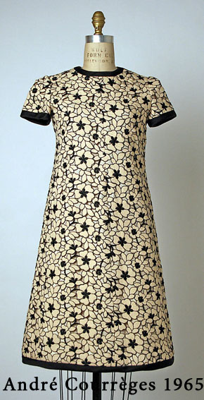 ретро платье трапеция André Courrèges 1965