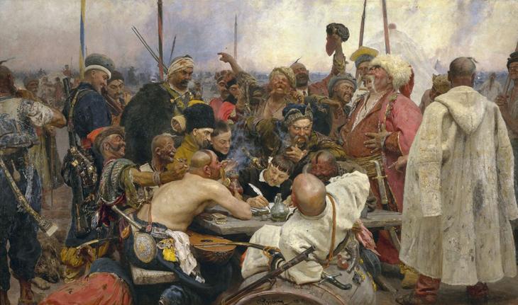 Илья Ефимович Репин. Запорожцы (Запорожцы пишут письмо турецкому султану) Илья Ефимович Репин. Запорожцы (Запорожцы пишут письмо турецкому султану)