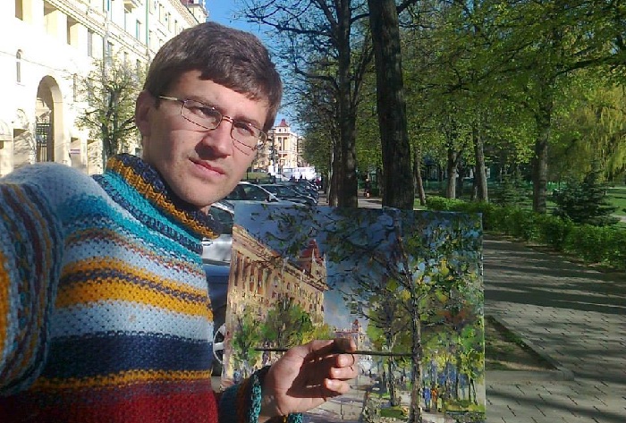 Городские пейзажи белорусского художника, картинами которого иллюстрируют школьные учебники
