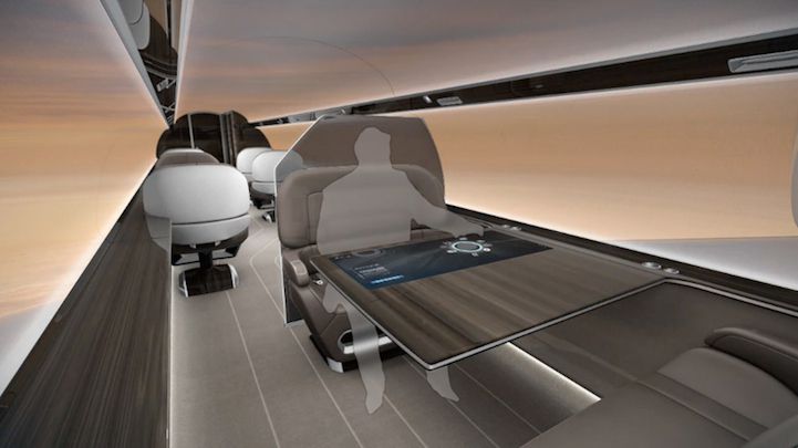 Plane without windows, but with a panoramic view of technology, the plane, it is interesting