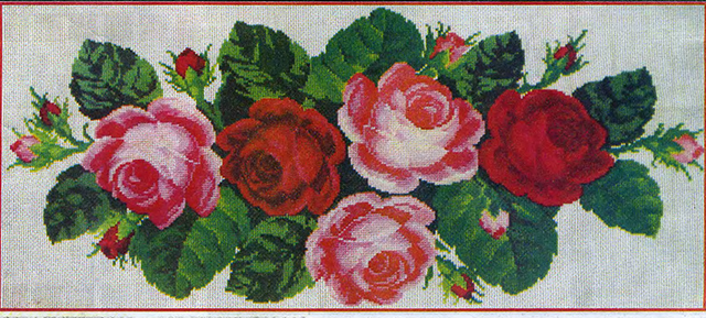 Схема для вышивки крестом "Розы"