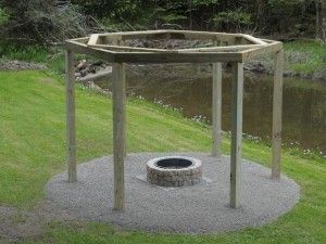 Складываем очаг в центре