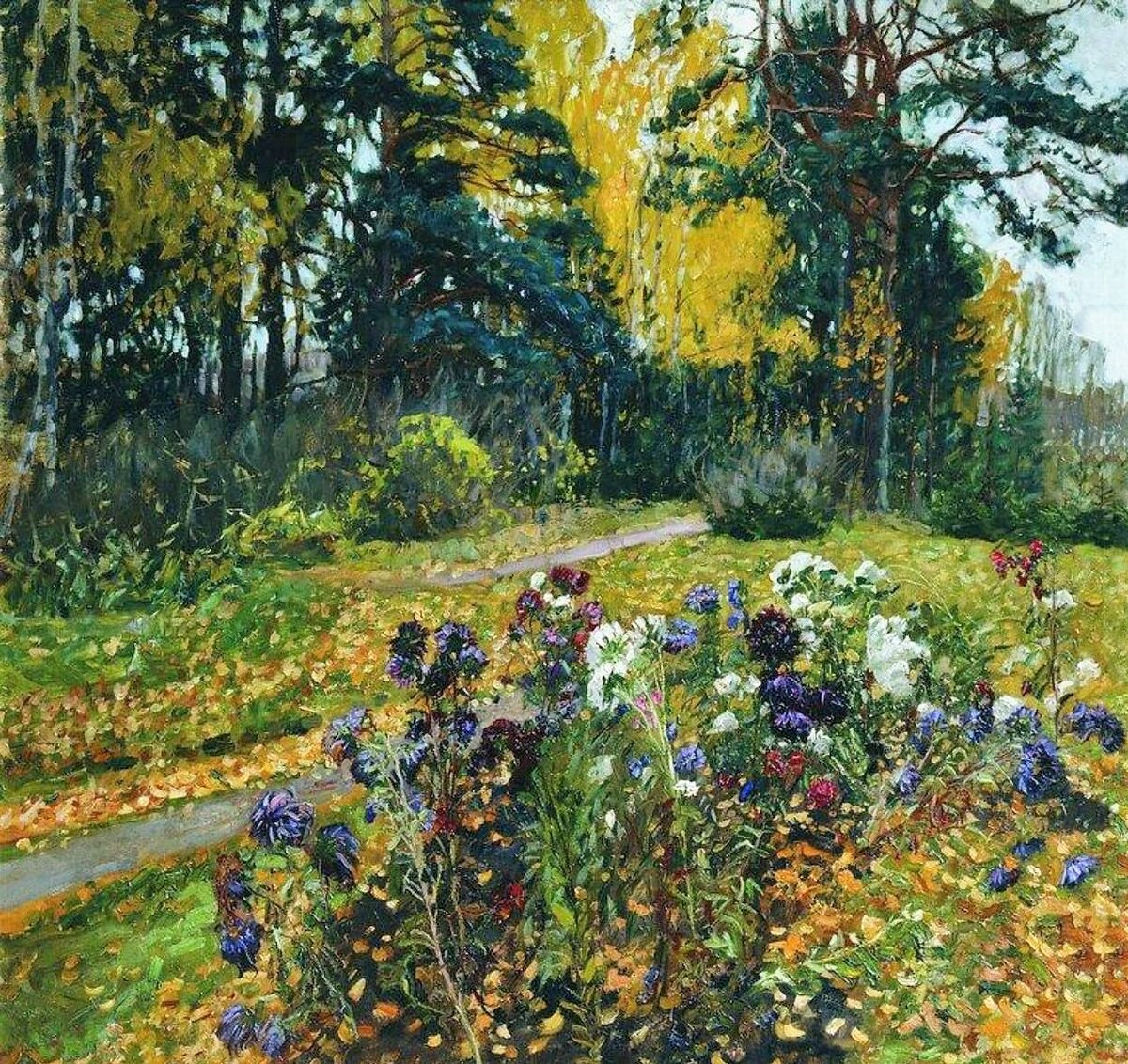 "Последние астры", 1912, холст, масло