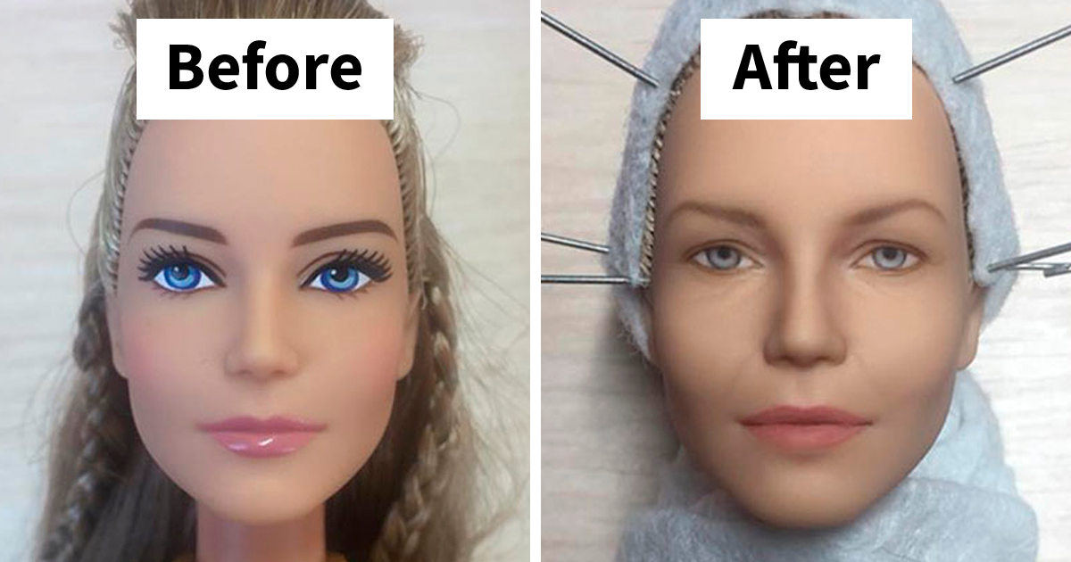 Ukrainian Artist Continues To Remove Makeup From Dolls To Give Then A ‘Realistic’ Look, And The Result Is So Much Better (New Pics)