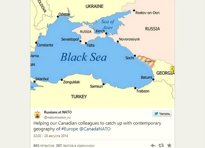 Миссия РФ при НАТО преподала Канаде урок современной географии Миссия РФ при НАТО преподала Канаде урок современной географии
