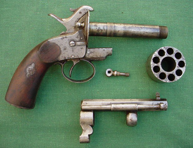 Разновидности револьверов Ле Ма (Le Mat) под унитарные патроны