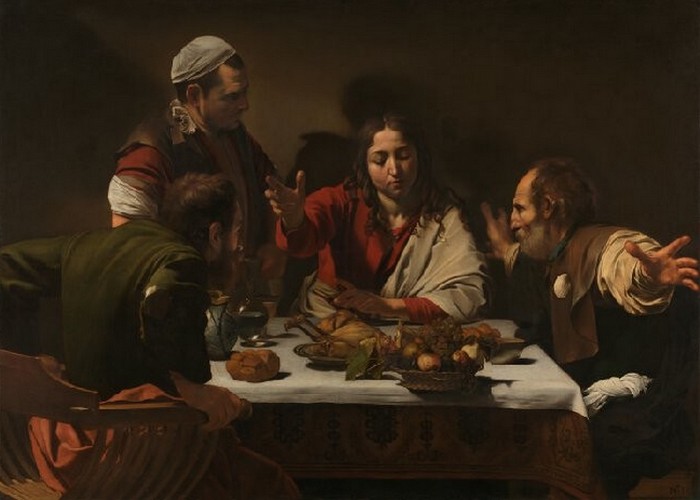 Фрагмент картины «Ужин в Эммаусе», 1602 год. Фрагмент картины «Ужин в Эммаусе», 1602 год.