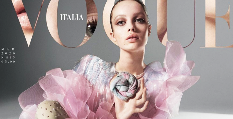 Ангельский розовый в последнем номере итальянского Vogue
