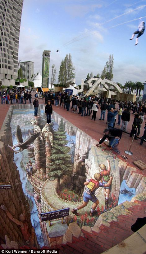Трехмерное уличное искусство Курта Веннера kurt wenner 17 Трехмерное уличное искусство Курта Веннера