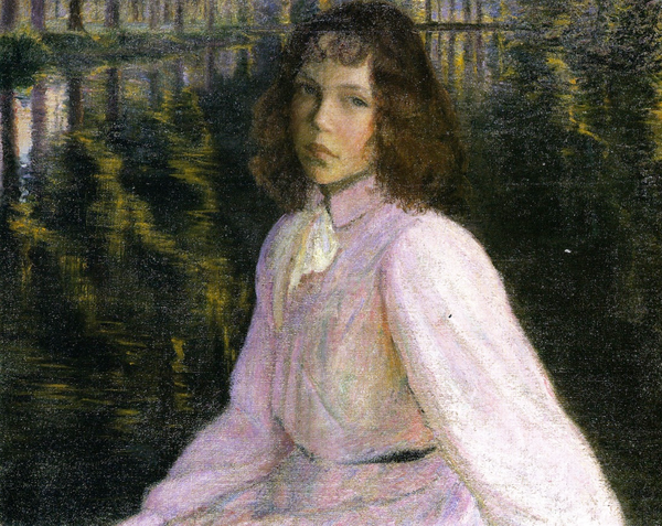 "На берегу реки",1895, 64.8×81.3 см