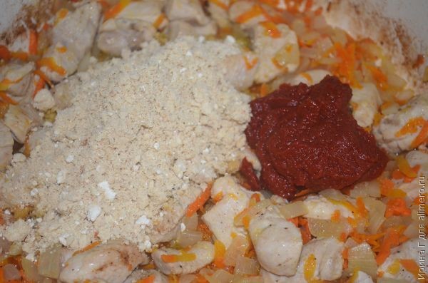 Подлива из курицы рецепт с томатной пастой Подлива из курицы рецепт с томатной пастой