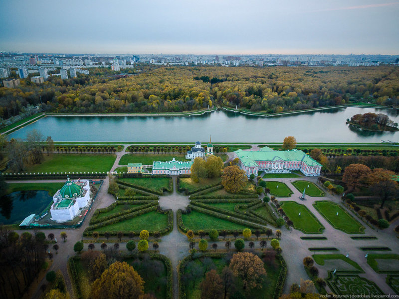 Осеннее КУСКОВО с высоты птичьего полета Кусково, факты, фото