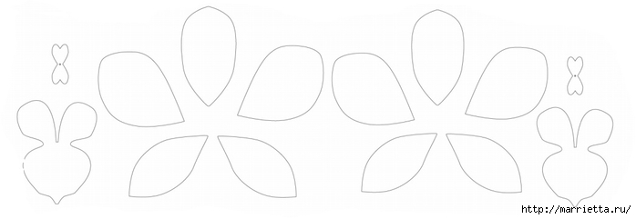 Цветы ОРХИДЕИ из цветной бумаги. Шаблоны (9) (700x241, 56Kb)