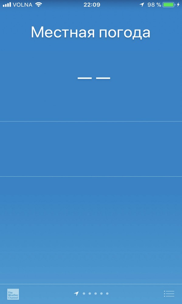 Так выглядит погода на iPhone в Крыму