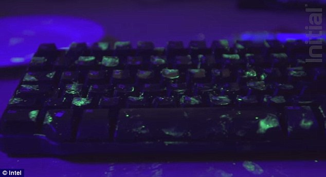 Touching the keyboard and then later eating lunch transfers the bacteria from the hands to the mouth