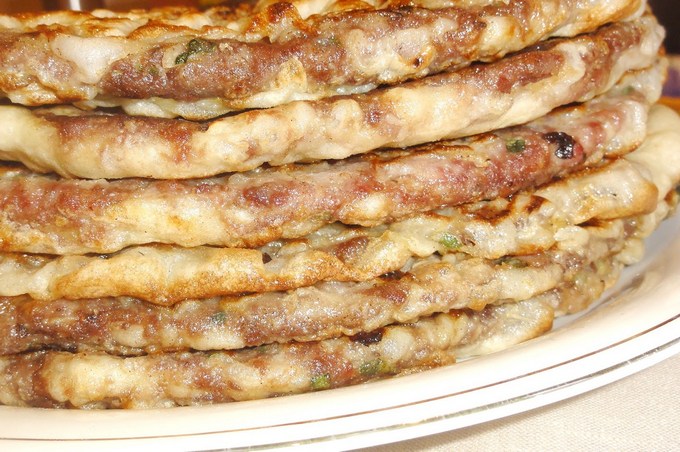 Китайские лепешки с мясом