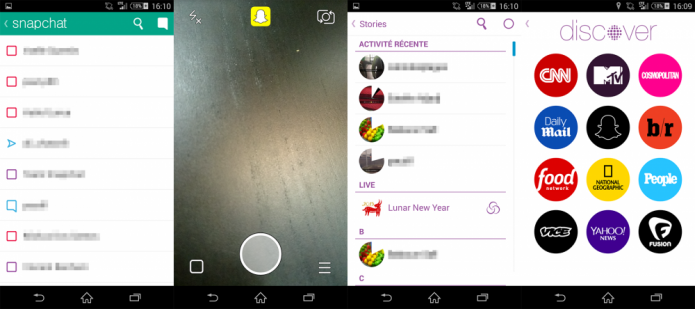 Приложение Snapchat