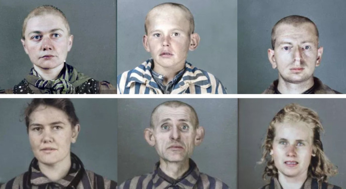 Лица, глядя на которые сжимается сердце: Фотограф-ретушер раскрасила черно-белые снимки узников Освенцима