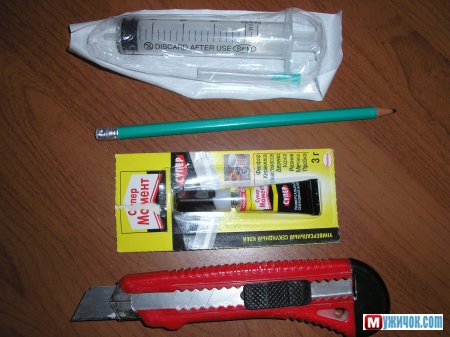 Манок на гуся из шприца Манок на гуся из шприца
