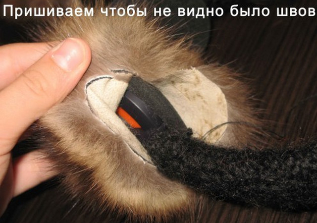 Как сделать меховые наушники из ободка своими руками 91