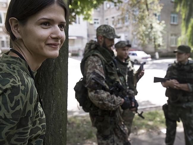 ‘This is my home’ ... psychologist Irina joined the battalion last week. Picture: Ella Pe