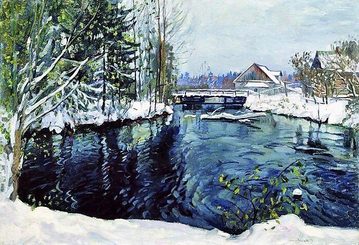 "Первый снег", 1944, холст, масло