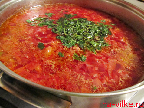 красный борщ готов