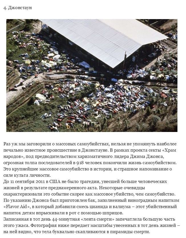 Реальные ужасные истории происшедших в мире