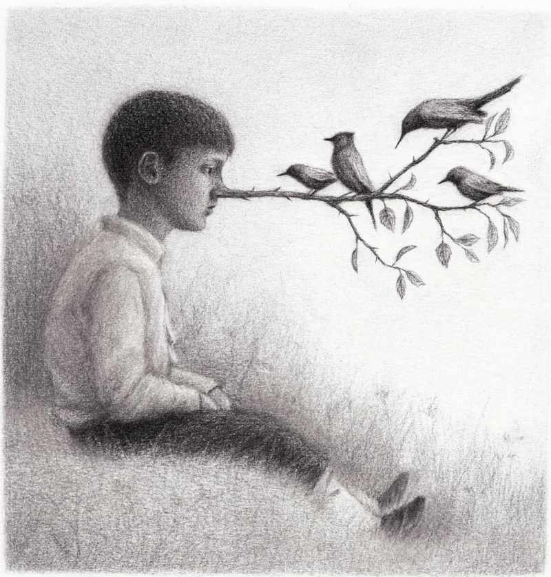 Мексиканский художник. David Alvarez 6 Mentira, la verdad